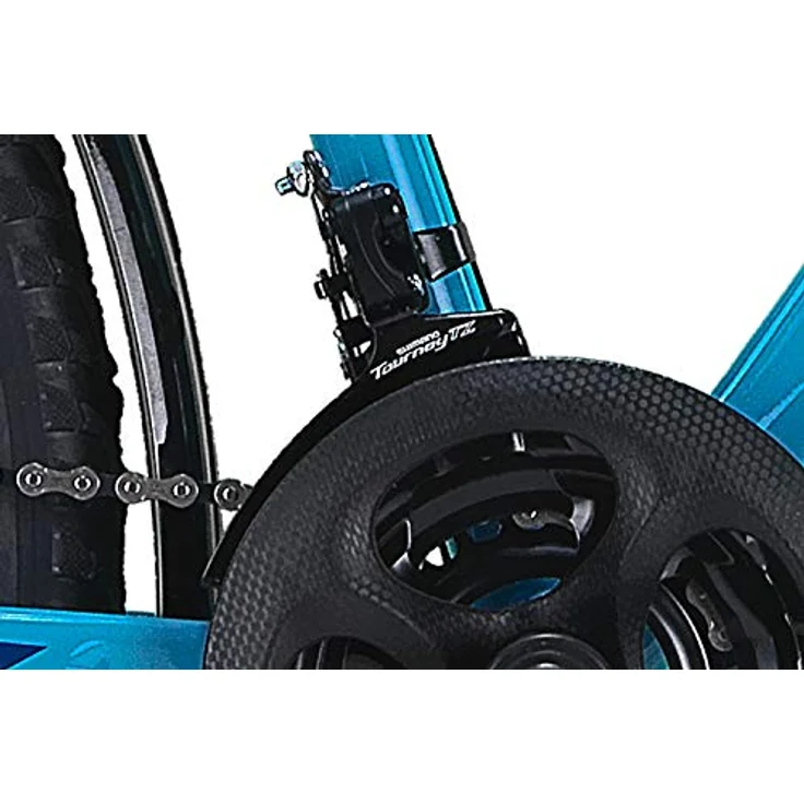 Talson 26 Zoll Fahrrad 21-Gang Shimano Schaltung mit Beleuchtung nach STVO Türkis Doppelrahmen - Preisvergleich – Bild 3