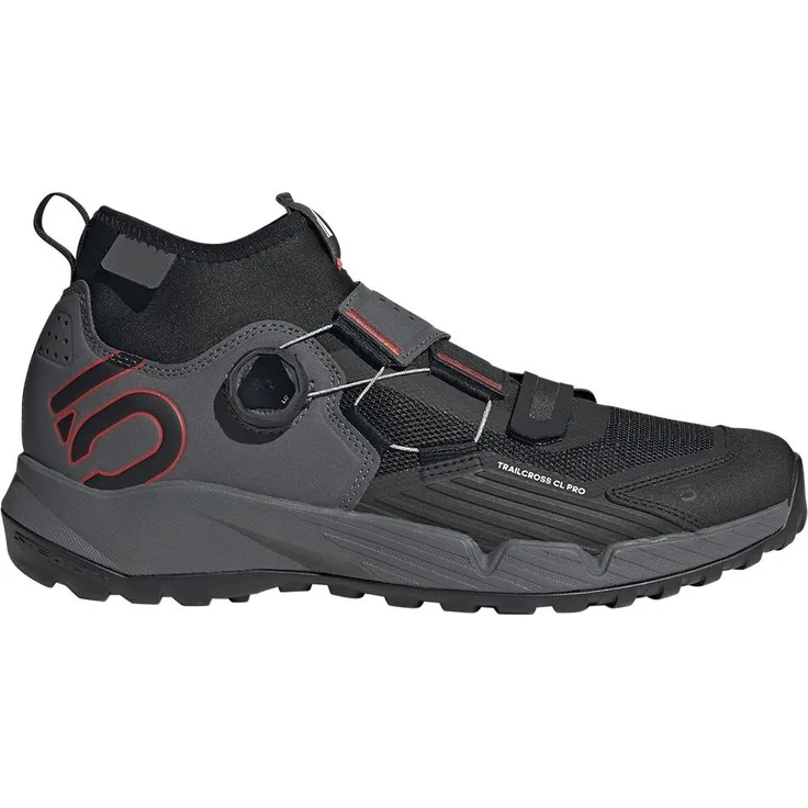 Five Ten Trailcross Pro Clip-in MTB-Schuhe, schwarz, EU 47 1/3, für Mountainbiken und Wandern, Stealth Marathon-Gummi, Boa Fit System