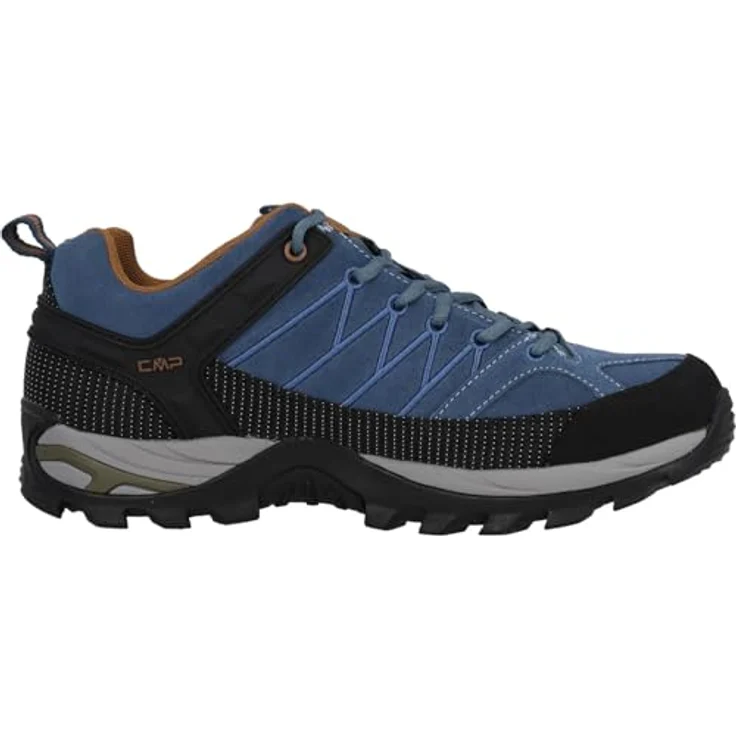 CMP Rigel Low WP, Herren Trekkingschuhe aus Leder, wasserdichter Wanderschuh, blau, Größe 41 – Bild 3