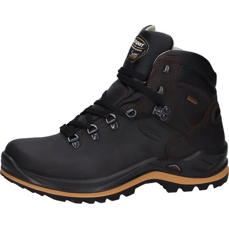 Grisport work Grisport Wanderschuh, Fettleder Dunkelbraun, wind- und wasserabweisend, Vibram®-Sohle, anatomisches Fußbett