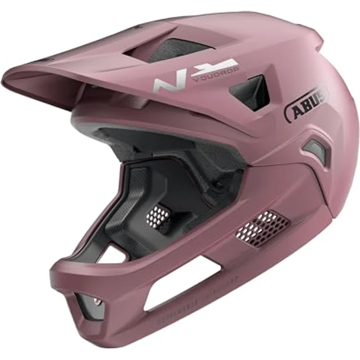 ABUS MTB-Helm YouDrop FF, Fullface-Helm für MTB-Trails, rot, Größe S mit abnehmbarem Kinnbügel und Zoom Ace Verstellsystem – Bild 4