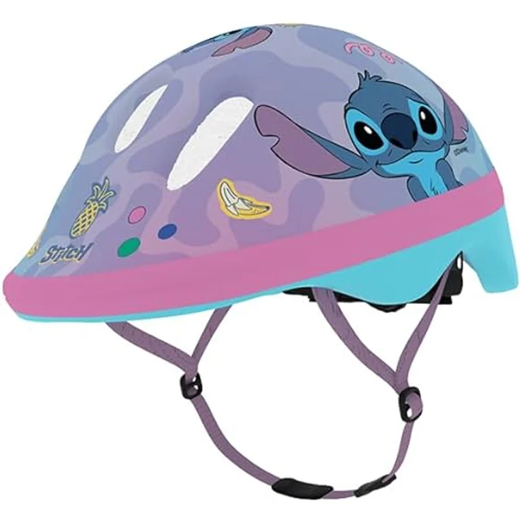 Seven Polska Klein-Kind Fahrradhelm "Stitch" XS 44-48cm, Disney Design, leicht und atmungsaktiv – Bild 4