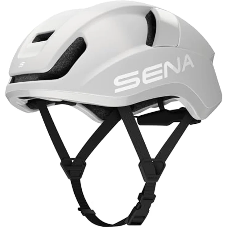 Sena S1 Matte White M Smart Helm, mit Mesh Intercom und LED-Rücklicht – Bild 1