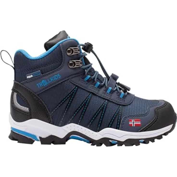 Trollkids Trolltunga Hiker Mid, Mädchen Wanderschuhe, wasserdichtes Obermaterial, Gummisohle für Traktion, Blau – Bild 8