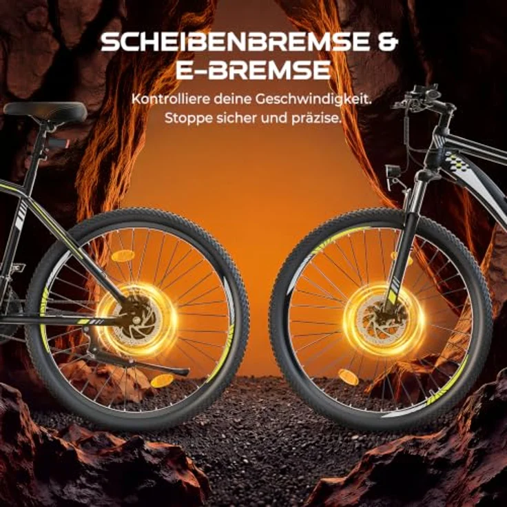 Touroll U1 29 E-Bike MTB, 250W Heckmotor, 65km Reichweite, 29 Zoll, Shimano 21-Gang, LED Display, Federgabel – Bild 6