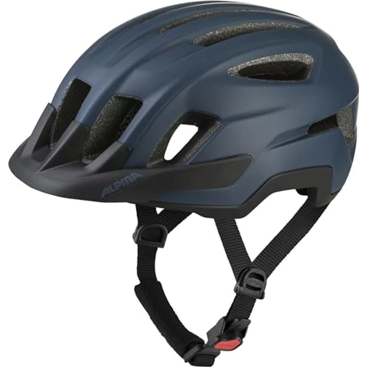ALPINA Paranus, Trekking-Fahrradhelm mit stossabsorbierender EPS-Innenschale und Flynet, dunkelblau – Bild 1