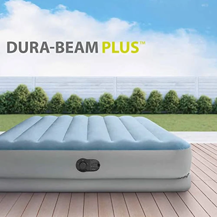 Intex Luftmatratze Intex 64159 QUEEN DURA-BEAM COMFORT AIRBED Luftbett (L x B x H) 203 x, integrierte USB-Pumpe, beflockte Oberseite – Bild 3