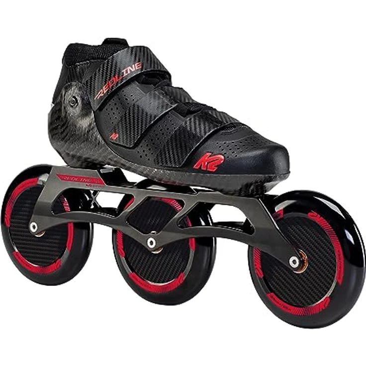 K2 Skates REDLINE 125 Inline Skates Unisex, schwarz-rot, Größe EU: 43.5, Carbon Cuff und Base, hohe Geschwindigkeit – Bild 4