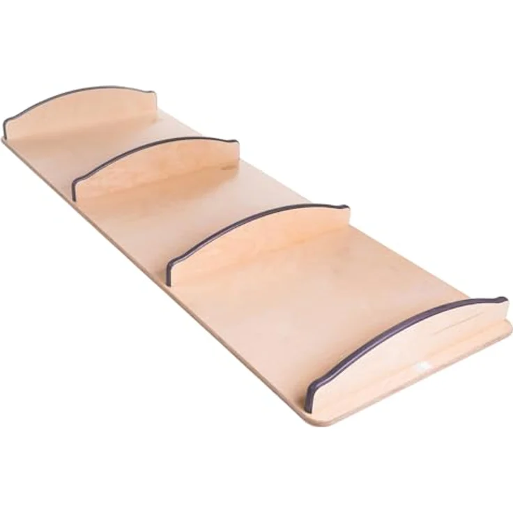 Sport-Thieme Schaukelbrett Maxi | Balancieren & Wippen | Belastbar bis 200 kg | Holz | 170x62x14 cm – Bild 2