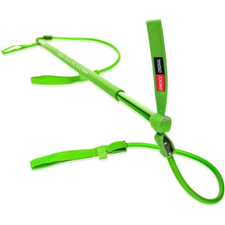Gymstick™ Leicht, Pilates-Band zur Verbesserung von Herz-Kreislauf-Funktionen, Grün, inkl. DVD und Übungsanleitung