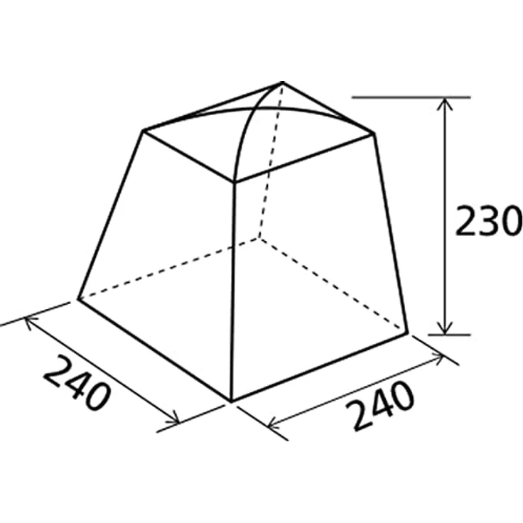 Brunner Multifunktionales Küchen- und Materialzelt mit Stahl- und Fiberglasrahmen, großen Fenstern und hochrollbarer Eingangstür – Bild 3