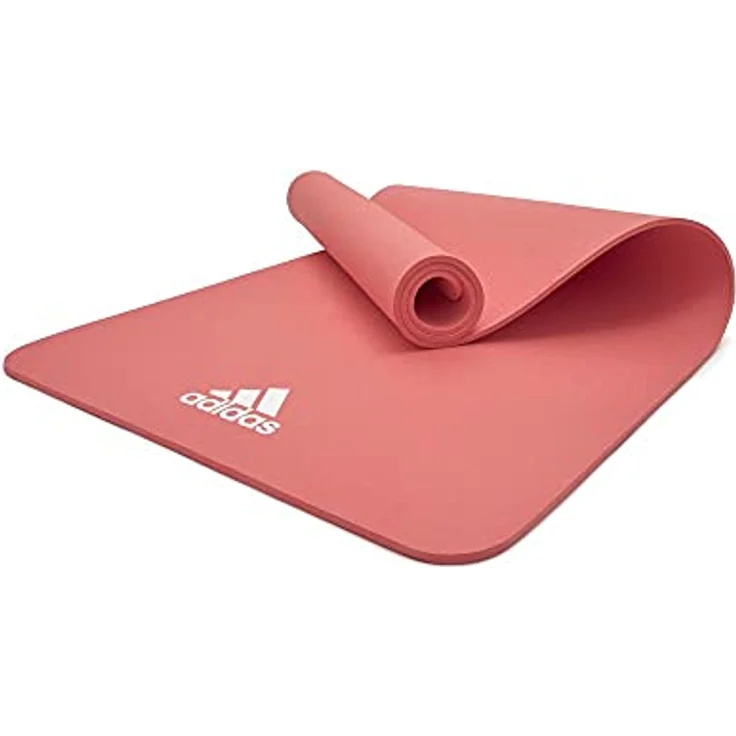 Adidas Yoga Mat - 8mm - Glow Pink, rutschfeste Textur, PVC-frei, 176 x 61 cm, 2 Jahre Herstellergarantie – Bild 1