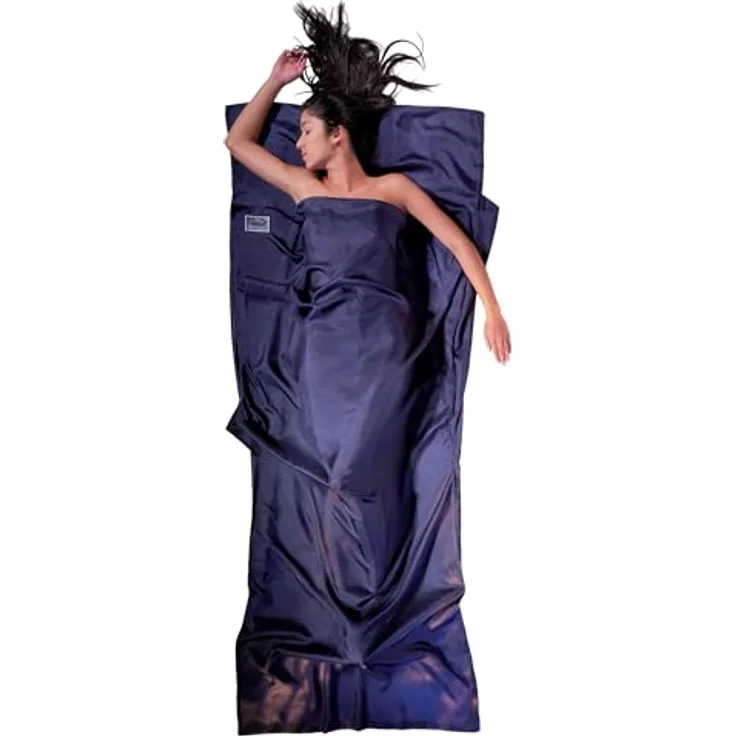 Cocoon TravelSheet, Leichter Schlafsack aus Seide, 220 cm, temperaturausgleichend, seitlicher Klettverschluss, Wärmeleistung +5,3 °C