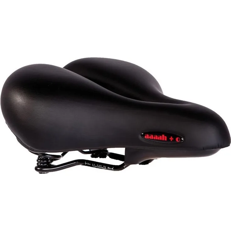 P&P Procycling Velosattel Bequemsattel mit aaaah+O Feder, 270x210mm, schwarz, 915g