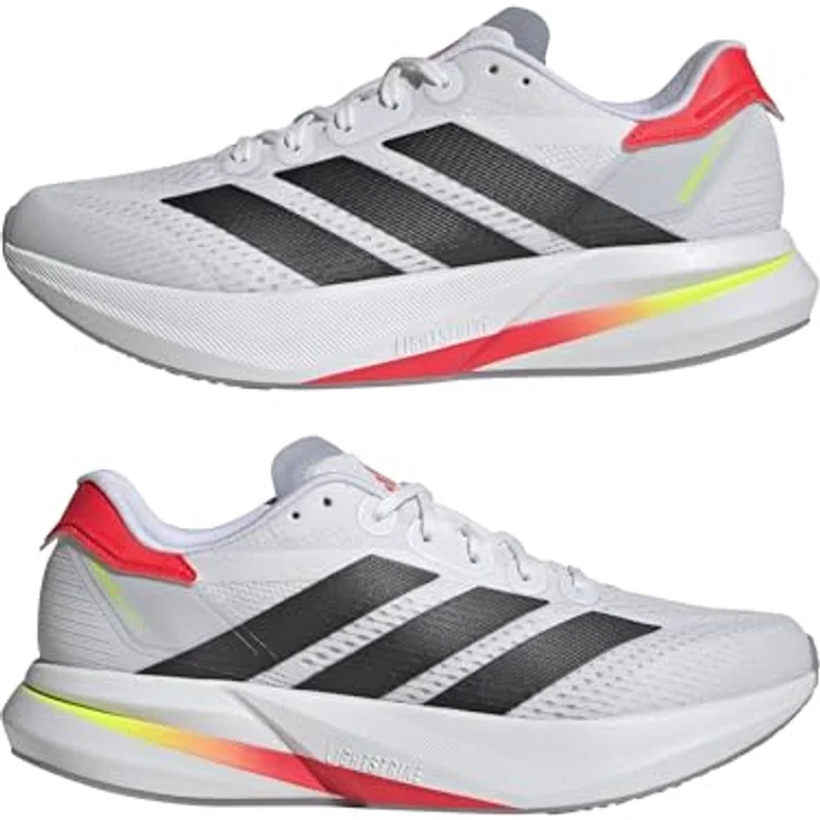 adidas Duramo Speed 2, Laufschuhe mit Lightstrike-Dämpfung und atmungsaktivem Mesh-Obermaterial, Weiss, Größe 41 1/3 – Bild 7