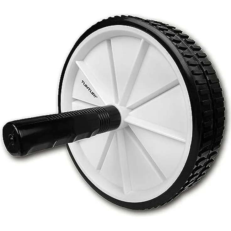 Tunturi Doppel-Trainingsrad, Ab Roller für Bauchmuskeln, Oberkörper- und Gleichgewichtstraining, 18,5 cm Durchmesser