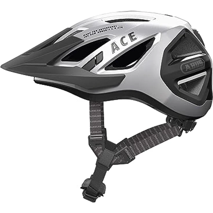 Abus Urban-I 3.0 ACE, Velohelm (56 - 61 cm) mit TriVider Gurtsystem, großer Schirm und USB wiederaufladbarem LED-Rücklicht – Bild 1