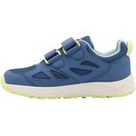Jack Wolfskin Woodland 2 Texapore Low Vc K, Wasserdichte Wanderschuhe mit dämpfender EVA-Mittelsohle, Blau
