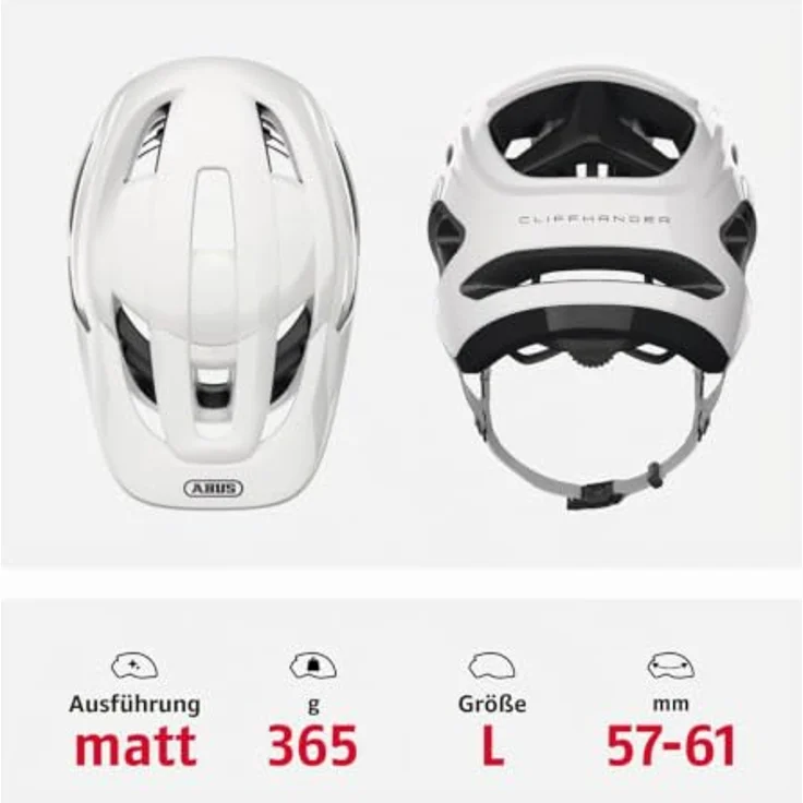 ABUS MTB-Helm Cliffhanger MIPS, Fahrradhelm mit MIPS Aufprallschutz und großer Belüftung, für Damen und Herren, Weiß, Größe L – Bild 3