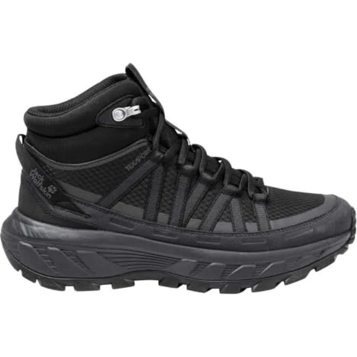Jack Wolfskin Wild Hike Mid W, Wasserdichte Wanderstiefel mit EVA-Dämpfung und griffiger Gummiaußensohle, Schwarz – Bild 1