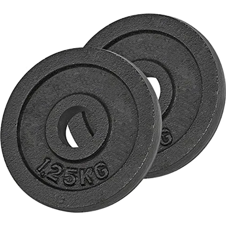 Hantelscheibe aus Gußeisen, Hantel, Gewichte, 2x Stück: 1,25 kg