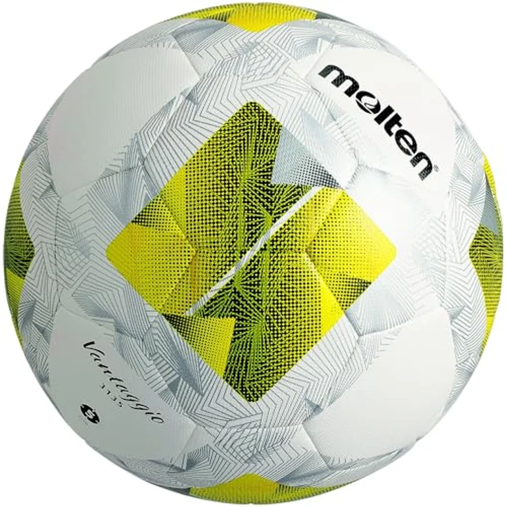 Molten Fussball Lightball Gr. 5, gelb/weiß, 350 g, strapazierfähiges PU für Jugendtraining, verbesserte Dämpfungsschicht – Bild 6