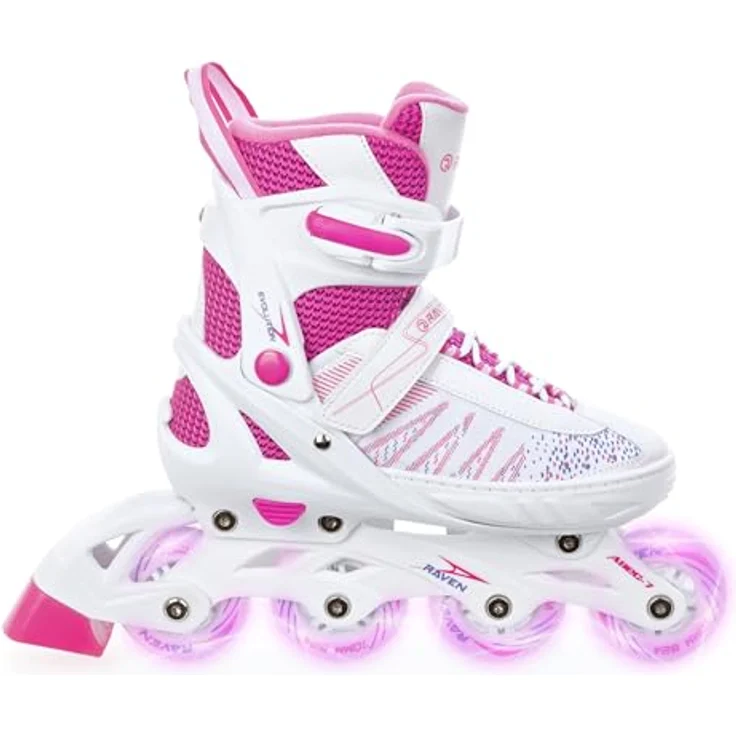 RAVEN 4in1 Inline Skates Triskates Rollschuhe für Kinder Mädchen, verstellbar (Grace, Gr. 28-32, 18,5cm-21cm) mit Double-Vent-System und Double-Shock-Absorbing-System – Bild 2