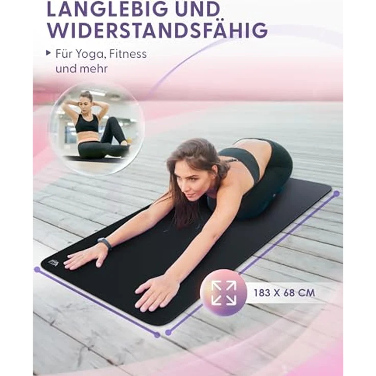 CASAFIT Casa Fit Premium Yogamatte, rutschfeste und extra-dicke Fitnessmatte für Yoga, Pilates und Gymnastik, langlebig, ideal für Zuhause und Fitnessstudio – Bild 5