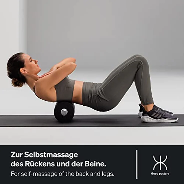BLACKROLL® STANDARD Faszienrolle 30 x 15 cm, Fitness-Rolle zur Selbstmassage, mittlere Härte, Made in Germany, Schwarz – Bild 5