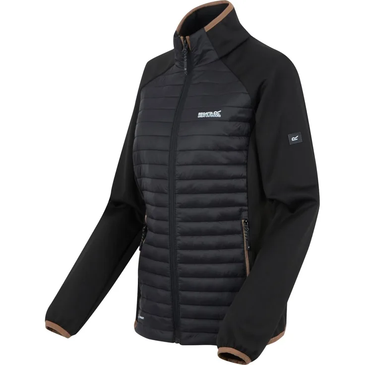 Regatta Clumber Hybrid Softshelljacke Damen, wasserabweisend, Größe 36, schwarz