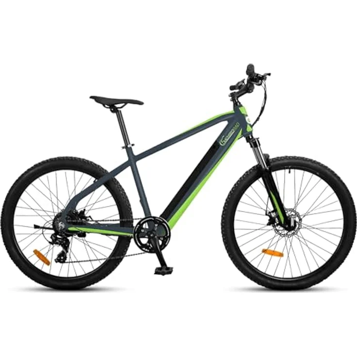 SachsenRAD E-Bike R8 Ranger, 27,5 Zoll, StVZO, hydraulische Scheibenbremsen, 7-Gang, LCD, 36V Akku, Off-Road Reifen, Grau – Bild 1