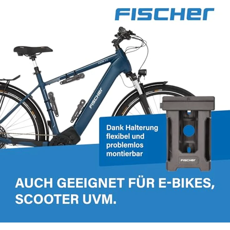 Fischer Fahrrad-Faltschloss PROTEC PLUS+ FN110, extra langes Faltschloss mit beleuchteten 4-fach Zahlenwalzen, 10.000 Kombinationsmöglichkeiten, Soft-Material Überzug, geeignet zum Abschließen von 2 Fahrrädern – Bild 5