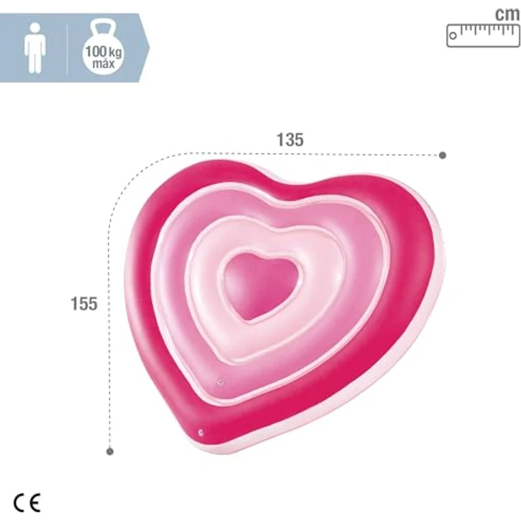 Intex Luftmatratze pinkes Herz Sweetheart Float 155cm x 135cm x 25cm 58727EU – Bild 5
