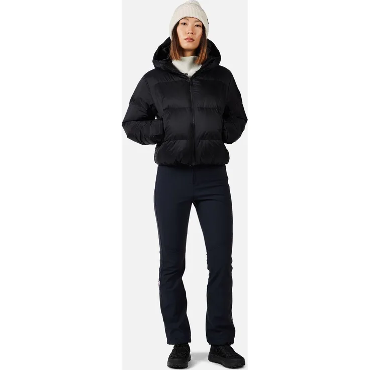 Rossignol W Daille Down Jacket, Damen Skijacke mit Daunenisolation, wasserabweisend, schwarz, Größe XL