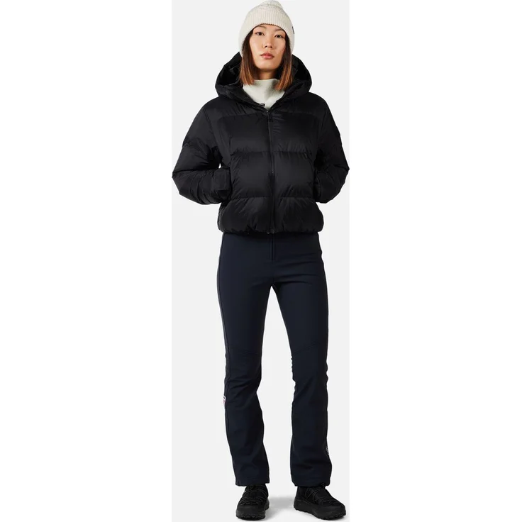 Rossignol W Daille Down Jacket, Damen Skijacke mit Daunenisolation, wasserabweisend, schwarz, Größe XL