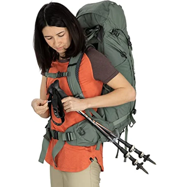 Osprey Kyte 38 Black WM/L, Wanderrucksack mit AirScape Rückenplatte und integrierter Regenhülle – Bild 4