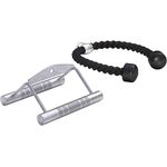 GORILLA SPORTS® Rudergriff Trizepsseil Set - mit/ohne Drehgelenk, Einzeln/Set, bis 200 kg Belastbar, gerändelt, aus Chrom - Parallelgriff, Kabelzuggriff, Seilzug Griff, Latzuggriff