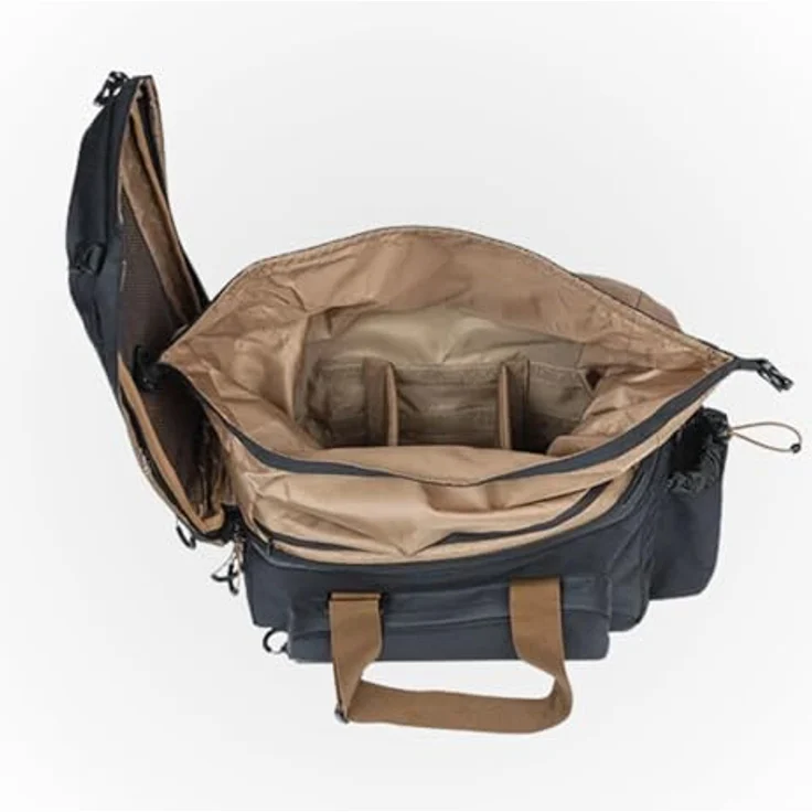 Basil Miles XL Pro, Velotasche für Gepäckträger, erweiterbar von 9 l auf 36 l, wasserdicht, schwarz mit hellgrünen Details, mit isolierendem Fach für Getränkeflasche und Kühlelementfächern – Bild 6