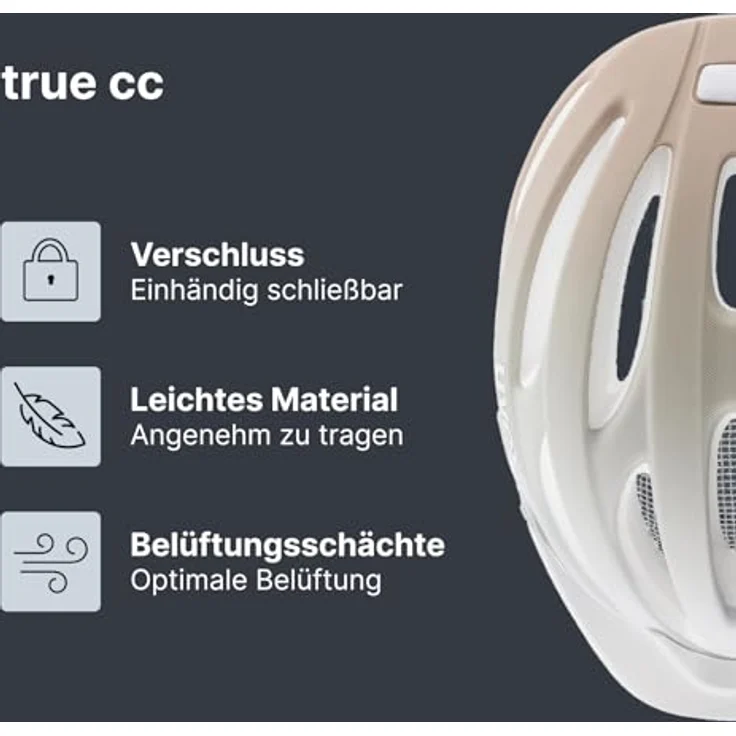 Uvex Sports Velohelm true cc, 52-56 cm, leichter Double Inmould Helm mit 18 Ventilationsöffnungen und individuellem Anpassungssystem – Bild 2