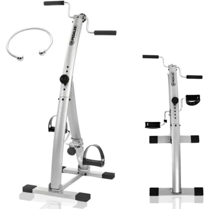 Bewegungstrainer klappbar Gymform Bi-Pedaler, inkl. Bildschirm, Fitnesstrainer,Fitnessgerät, platzsparend zusammenklappbar, 6 Tretwiderstände Sport im sitzen (BI-PEDALER + KALORIENZÄHLER) – Bild 1