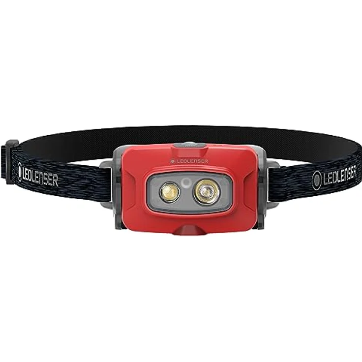 Ledlenser HF4R Core, wiederaufladbare Stirnlampe mit 500 lm Lichtleistung, rotes Frontlicht und wasserfestem Design, rot – Bild 4