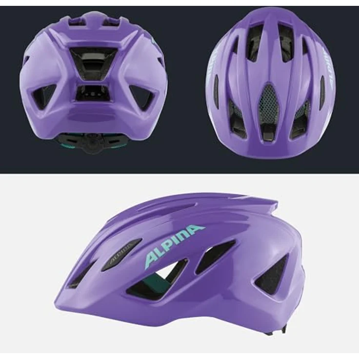 ALPINA SPORTS Pico, Velohelm für Kinder und Jugendliche, Inmold-Bauweise mit integriertem Schild und 15 Lüftungsöffnungen, 50 - 55 cm – Bild 4