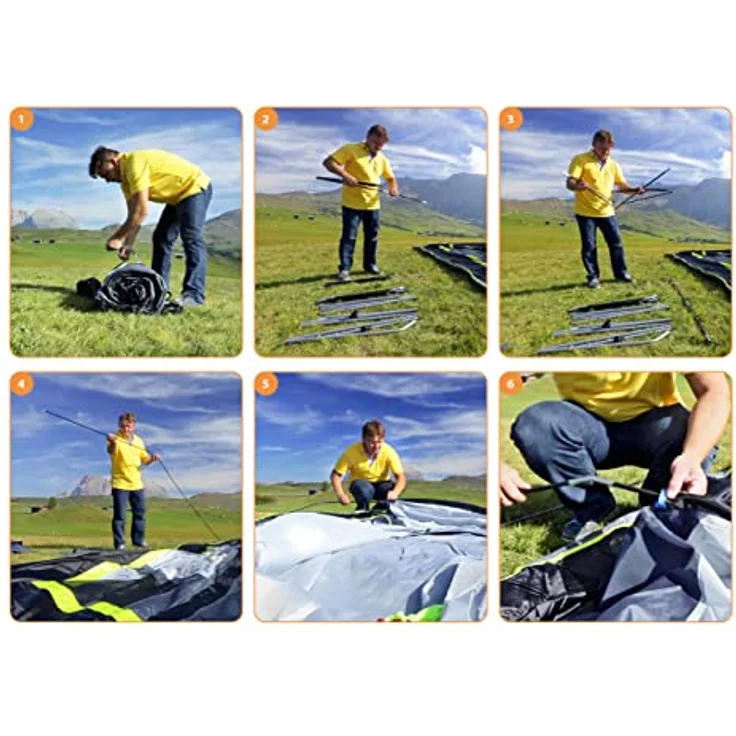 Brunner Beyond, freistehendes Vorzelt für Campingbusse, 12 kg, einfache Montage, große Fenster mit Sichtschutz – Bild 4