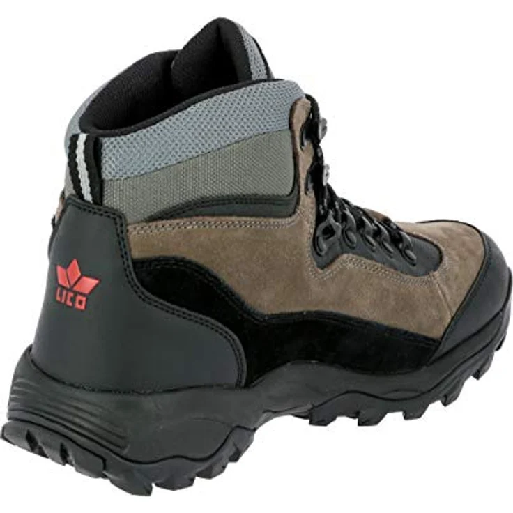 Lico Milan, Herren Wanderschuhe aus Veloursleder mit Gummilaufsohle, Schwarz, Größe 40 – Bild 4