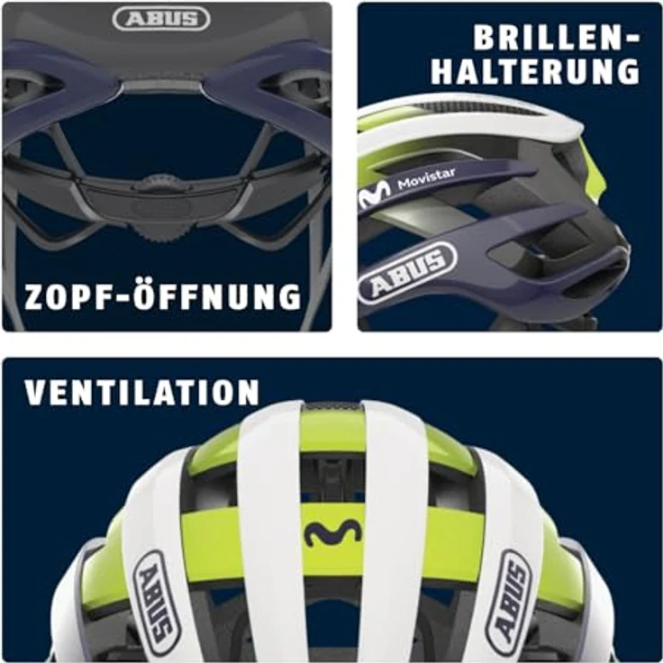 Abus AirBreaker, Velohelm (51 - 55 cm) mit innovativem Multi Speed Design für optimale Aerodynamik und Belüftung – Bild 4