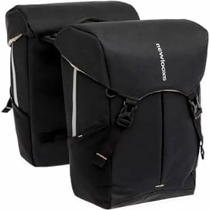 New Looxs Sports Double 40 L, MIK Gepäckträgertasche mit integriertem MIK-Adapter, 100% wasserdicht mit Regenhülle, für E-Bikes geeignet, leicht fixierbare Doppeltasche
