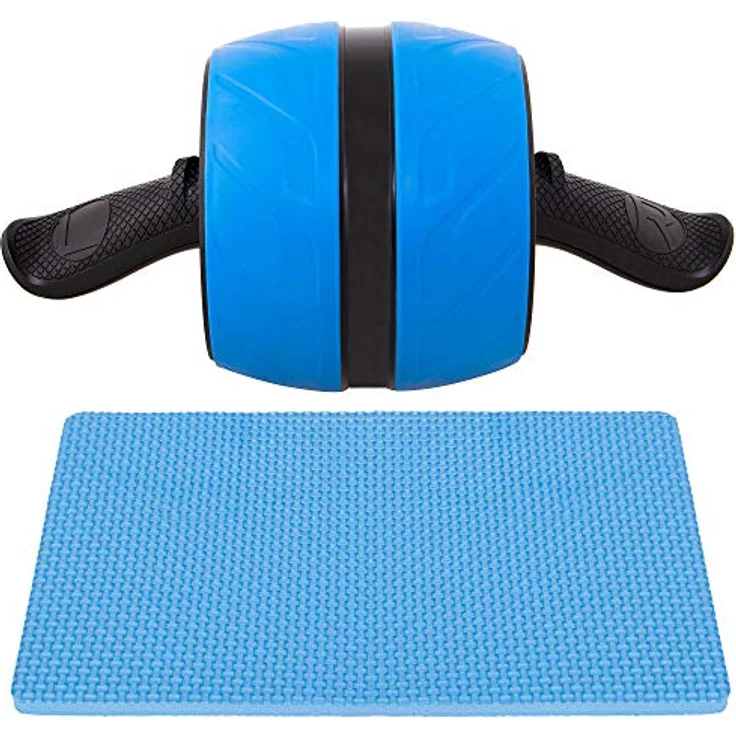 SPRINGOS Bauchroller mit Griff Schwarz, ergonomisches Fitnessgerät für Bauchmuskeln und Ganzkörpertraining, kompakt und robust – Bild 2