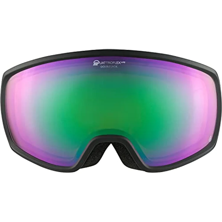 ALPINA DOUBLE JACK PLNT Q-LITE, Verspiegelte OTG Skibrille mit Kontrastverstärkung, 100% UV-Schutz, black-sand matt, One Size – Bild 2