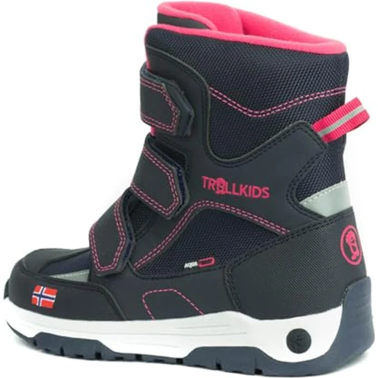 Trollkids Jungen Winterstiefel 159-114, wasserdicht mit warmem Futter und dreifachem Klettverschluss, Marine, Größe 37 – Bild 3