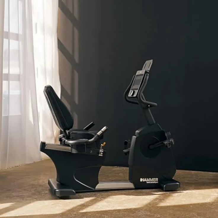 HAMMER Liegeergometer RB 8000 '25, elektrisch, mit TFT-Touchscreen, 17 Trainingsprogramme, 14 kg Schwungmasse, ergonomischer Sitz & Rückenlehne – Bild 3